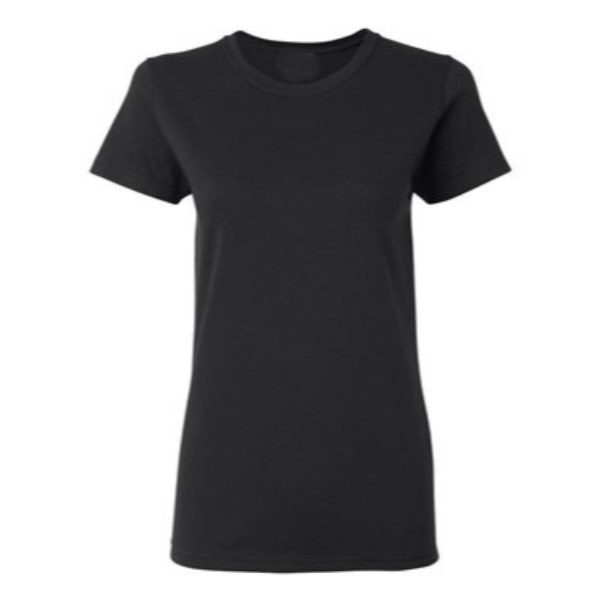 3 black plain blank women t shirt front